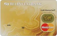 Банковская карточка ОАО "Белинвестбанк" MasterCard Gold