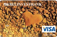 Банковская карточка ОАО "Белинвестбанк" VISA Electron